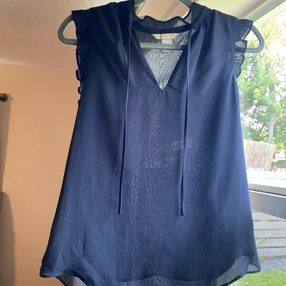 H&M Navy blue blouse. - Picture 4 of 5